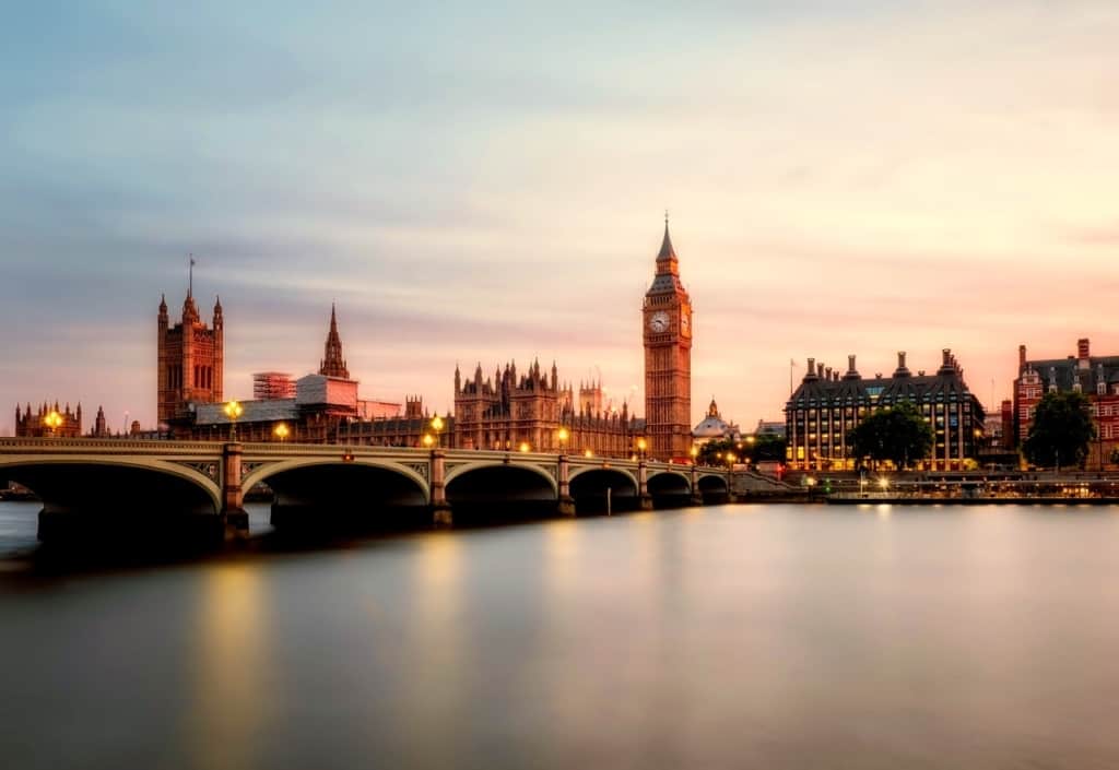 Uitzicht op Londen, Engeland, met Big Ben | Populaire Engelse namen